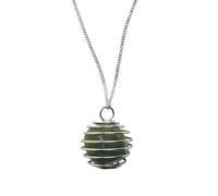VIE Spiral Tumbled Pendant Necklace, Green Aventurine