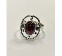 VIE Studded Oval Cabochon Ring (Oval Amethyst)