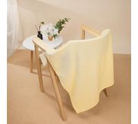 Vie TRIOMPHE 100% Cotton Yellow Bath Towel 70x140cm Super Soft Absorbent Quick Dry Bath Sheet for Bathroom Spa Gym Beach Hotel Home Use
