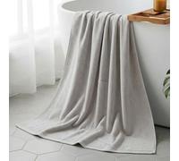 Vie TRIOMPHE Luxury Zero-Twist Cotton Bath Sheet, 90x180cm Oversized Long-Staple Cotton Towel for Bathroom Spa Beach, Ultra-Soft Absorbent Hotel Quality, Quick Dry Extra Large, Mist Grey
