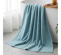 Vie TRIOMPHE Luxury Zero-Twist Cotton Bath Sheet, 90x180cm Oversized Long-Staple Cotton Towel for Bathroom Spa Beach, Ultra-Soft Absorbent Hotel Quality, Quick Dry Extra Large, Aqua Blue