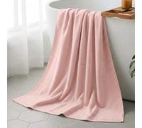 Vie TRIOMPHE Luxury Zero-Twist Cotton Bath Sheet, 90x180cm Oversized Long-Staple Cotton Towel for Bathroom Spa Beach, Ultra-Soft Absorbent Hotel Quality, Quick Dry Extra Large, Coral Pink