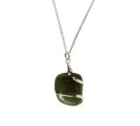 VIE Tumbled Stone Wire Wrap Pendant, 2-3cm (Green Aventurine)
