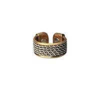 VIE Whispering Breeze Copper & Aluminum Ring, Handcrafted Adjustable Mixed Metal Ring for Men & Women, Vintage-Inspired Unisex Jewelry, Stylish Daily Wear Fashion Accessory, Unique Gift for Him & Her