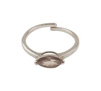 VIE White Bronze Adjustable Ring, Celestial Beam, 5x10mm (Marquise Rose Quartz)