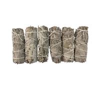 VIE White Sage Smudge Sticks 4", Pack of 6 - Premium Natural Sage Bundles for Smudging, Energy Cleansing, Negative Energy Removal, Meditation, Yoga, Spiritual Rituals & Home Purification