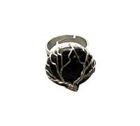 VIE Wire Wrapped Tree of Life Ring, 2cm, Blue Goldstone