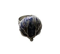 VIE Wire Wrapped Tree of Life Ring, 2cm, Sodalite
