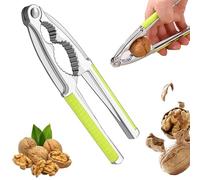 Viechoes High-quality nutcracker, stainless steel, walnut cracker with non-slip, metal walnut cracker with non-slip handle, for pecan walnut hazelnuts with shell Brazil nuts