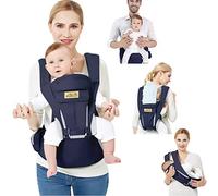 Viedouce Baby Carrier Ergonomic with Hip Seat/Pure Cotton Lightweight and Breathable/Multiposition:Dorsal, Ventral, Adjustable for Newborn and Toddler 3 to 48 Month (3.5 to 20 kg)