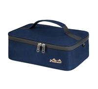 Viedouce Lunch Box 4L Waterproof & Insulated, Double Zip Lunch Box to Take Away for Men/Women, Airtight Food Box for Office/School, Foldable Picnic Bag Gift with Handles, Black