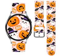 Vieeki Halloween Pumpkins Watch Band for Women Men (Compatible with Samsung Galaxy Watch 40mm 44mm 45mm 46mm) (Replacement Strap for 7 6 5 4 3 Classic Pro Active) Pink Z1 20mm