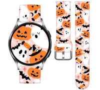 Vieeki Halloween Pumpkins Watch Band for Women Men (Compatible with Samsung Galaxy Watch 40mm 44mm 45mm 46mm) (Replacement Strap for 7 6 5 4 3 Classic Pro Active) Pink Y2 20mm