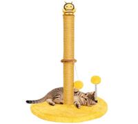 VIEFIN Bee Cat Scratching Post, 36" Tall Cat Scratcher for Indoor Cats - Modern Sisal Scratch Post with Dangling Ball & Plush Toys for Kittens and Adult Cats