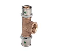 Viega T-Piece With SC Sanfix P 2117 In 32Mm X Rp1 X 32Mm Red Brass