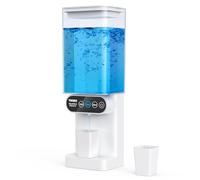 VieHie Touchless Automatic Mouthwash Dispenser - 700mL (24.6 fl.oz) Wall Mounted with 2PCS Magnetic Cups & Small Organizer, Ideal for Both Kids and Adults, in Your Bathroom(White)