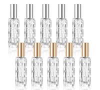 ViEinkaufen 10Pcs Perfume Atomiser 10ml, Refillable Travel Perfume Bottle, Mini Aftershave Dispenser Spray Bottle Empty Perfumes Decanter for Women and Men Handbag Pocket Luggage