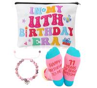 ViEinkaufen 11 Year Old Girl Gifts,11th Birthday Presents for Girls, Makeup Bag Socks Bracelet for Age 11,Back to Schoool Gifts for Daughters Granddaughter Sisters Classmates