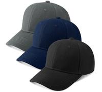 ViEinkaufen 3 Pack Baseball Caps, Cotton Baseball Caps for Men Women | Adjustable Summer Sun Hat Trucker Cap Golf Tennis Shopping Running Sports Outdoor Workouts