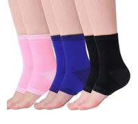 ViEinkaufen 3 Pairs Ankle Brace Support For Kids Ankle Compression Socks Elastic Foot Sleeves Support For Kids Recovery Running Football Biking