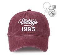 ViEinkaufen 30th Birthday Gifts for Women Baseball Cap for Her Birthday Hat Keyring Present Thank You Gifts for Mum Auntie Women Sisters Girlfriend Friends Teachers Red