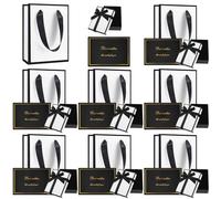 ViEinkaufen 8 Pcs Small Gift Box and Bag, Jewellery Gift Box with Gifts Bag and Greeting Cards 9× 7× 3cm Present Boxes with Bow Ring Earrings Bracelet Necklace Gift Boxes with Lids for Women Girls