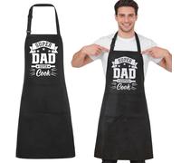 ViEinkaufen Dad Aprons for Cooking, Adjustable Kitchen Apron for Men, BBQ Apron with 2 Pockets, Personalised Aprons for Grilling Cooking, Father's Day Gift, Chef Gifts for Father
