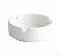 Viejo Valle Moonlight Ceramic Ashtray White 10cm - Round Porcelain Cigarette Ashtray with 3 Rests, Dishwasher Safe Indoor Outdoor Table Ashtray for Home, Pub & Garden