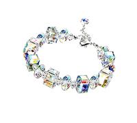 VIEKYBUTTY Colorful Rainbow Crystal Beaded Bracelet for Women, Boho Unique Charm Jewelry for Party Daily Commute Vacation Wear