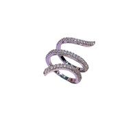 VIEKYBUTTY Cubic Zirconia Rings For Women Adjustable Wrap Spiral Design Shining Rings And Diamond Ring Alternative Stackable Rings For Women Perfect Jewelry Gift For Mothers Day