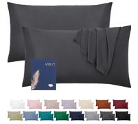Vielit Cushion Cover 50 x 70 cm Anthracite Soft Pillow 50 x 70 cm Set of 2 Microfibre Decorative Cushion Cover for Cushions 50 x 70 cm Eco Certificate Resistant Hypoallergenic
