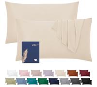 Vielit Cushion Cover 50 x 70 cm Beige Soft Pillow 50 x 70 cm Set of 2 Microfibre Decorative Cushion Cover for Cushions 50 x 70 cm Eco Certificate Resistant Hypoallergenic
