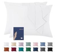 Vielit Cushion Cover 70 x 90 cm White Soft Pillow 70 x 90 cm Set of 2 Microfibre Decorative Cushion Cover for Cushions 70 x 90 cm Eco Certificate Resistant Hypoallergenic