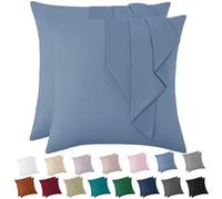Vielit Cushion Cover 80 x 80 cm - Soft Microfibre Cushion Cover Set of 2 - Blue - Eco Certificate - Hypoallergenic
