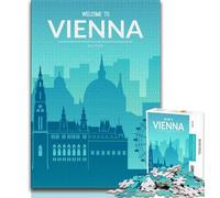 Vienna Austria Jigsaw Puzzles for Adults 1000 Piece,Challenging Game Toys Every Piece Is Unique - Challenging Family Fun Game 50x75cm