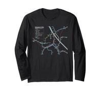 Vienna Austria Train Railway - Souvenir Route Map Europe Long Sleeve T-Shirt