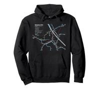 Vienna Austria Train Railway - Souvenir Route Map Europe Pullover Hoodie