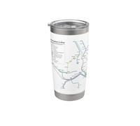 Vienna Austria Train Railway - Souvenir Route Map Europe Stainless Steel Insulated Tumbler