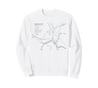 Vienna Austria Train Railway - Souvenir Route Map Europe Sweatshirt