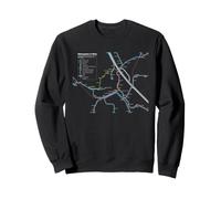 Vienna Austria Train Railway - Souvenir Route Map Europe Sweatshirt