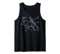 Vienna Austria Train Railway - Souvenir Route Map Europe Tank Top