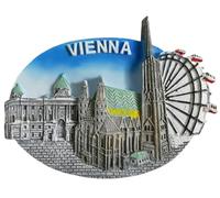 Vienna Austria Travel Souvenir 3D Fridge Magnet City Attractions Refrigerator Decorative Magnet Three Dimensional Home Kitchen Decoration