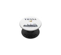 Vienna Austria Vintage Skyline Retro Graphic PopSockets Adhesive PopGrip