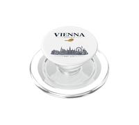Vienna Austria Vintage Skyline Retro Graphic PopSockets PopGrip for MagSafe