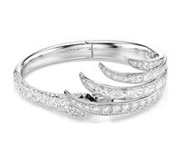 Vienna bangle, Mixed cuts, Swan, White, Rhodium plated