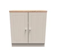 Vienna Cabinet Off-white & Light Oak 2 Doors 1 Shelf 74cm