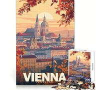 Vienna City Minimalist 1000 Pieces Jigsaw Puzzles for Teenagers Memory Strength Restful Escape Fine Cut Festive Surprise (38x26cm)