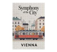 Vienna City Tram Artistic Jigsaw Puzzle for Adults, 300 PCS