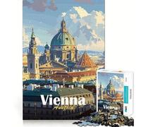 Vienna Cityscape Jigsaw 1000 Pieces for Teenagers Mind Boost Fun Zero Gap Captivating Leisure for Cozy Indoors (38x52cm)