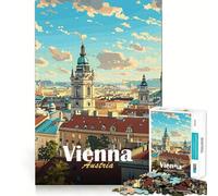 Vienna Cityscape Jigsaw Puzzle 1000 Mental Recall Game High Accuracy Cutting Craft Interactive Brain Challenge for Home (50x75cm)